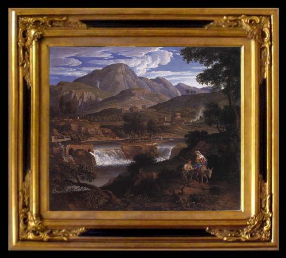 framed  Joseph Anton Koch Waterfalls at Subliaco, Ta010
